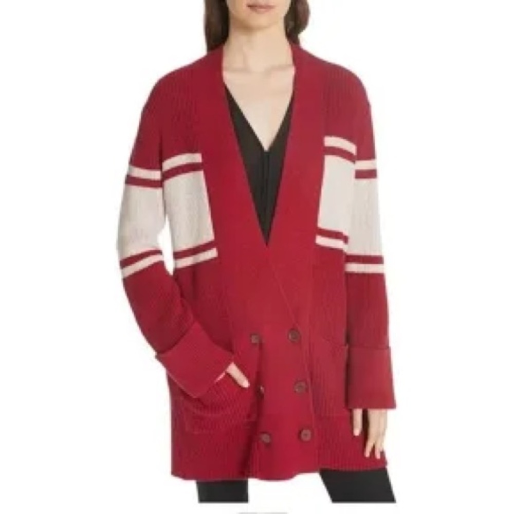 NWT Joie Caleela Oversized Varsity Cardigan